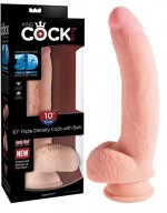    King Cock Plus 10 Triple Density Cock with Balls - Flesh 5721-21 PD