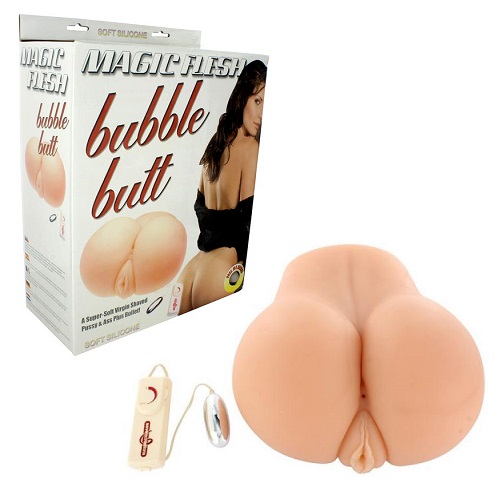 Реалистиные вагина и анус MAGIC FLESH BUBBLE BUTT с вибрацией телесные