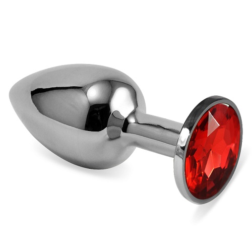 *Серебряная втулка LOVETOY Silver с красным кристаллом, ro-ss04