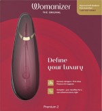 Бесконтактный клиторальный стимулятор Womanizer Premium 2 бордовый, wz212sgb Бесконтактный клиторальный стимулятор Womanizer Premium 2 бордовый, wz212sgb