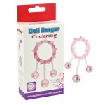 Эрекционное кольцо с 3 утежеляющими шариками розовое Ball Banger Cock Ring, 32004-pinkHW