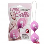 Вагинальные шарики Twin Balls розовые, 511170