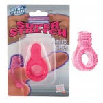 Кольцо на пенис из резины Super Stretch Stimulator Sleeve - Noduled Pink, 1435-20-2