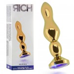 Анальная пробка R4 RICH Gold/Purple Sapphire, SH-RIC004GLD
