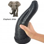 Фаллоимитатор хобот слона черный длина 25 см, диаметр 6.5 см., FAAK031
