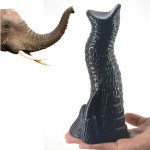 Фаллоимитатор Хобот Слона с клыками длина 19.5 см, диаметр 8.8 см. чёрный, FAAK026