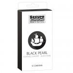 Презервативы Secura Pearl 12 шт. чёрные и синие, 416231