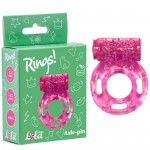 Эрекционное кольцо с вибрацией Rings Axle-pin розовое, 0114-83Lola