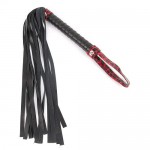 Плеть  L рукояти 160 мм L хвоста 250 мм, цвет чёрный/красный, PVC арт. NTB-80335