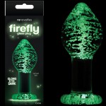 Анальная пробка святящаяся в темноте Firefly Glass Plug Large, NSN-0490-31