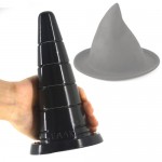 Анальный конус в форме шляпы чёрный, 1015-49