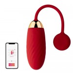 *Виброяйцо Ella Red красное с функцией управления через смартфон, SCB-02A-RED