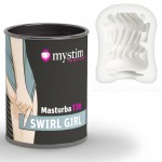 *Компактный универсальный минимастурбатор Mystim MasturbaTIN Swirl Girl Waves рельеф водоворот, 46292