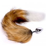 Хвост Fox Tail Plug Brown & White - Short OPR-3330026