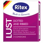 Презервативы Ritex LUST рифленые с пупырышками 3 шт., PR-304
