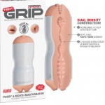 Двусторонний мастурбатор вагина-ротик в мягкой несъемной тубе  Pipedream Extreme Toyz Tight Grip Pussy & Mouth Masturbator RD28119