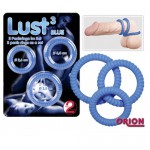 Кольца для пениса Lust 3 синий, 504300