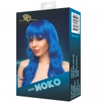*Парик Иоко с челкой и длинными волосами Ярко синий, 964-07