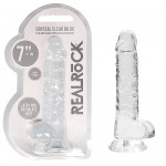    Realistic Dildo With Balls 18 ., REA091TRA