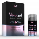 Жидкий интимный гель Bubble Gum с эффектом вибрации 15 мл., VIB0004